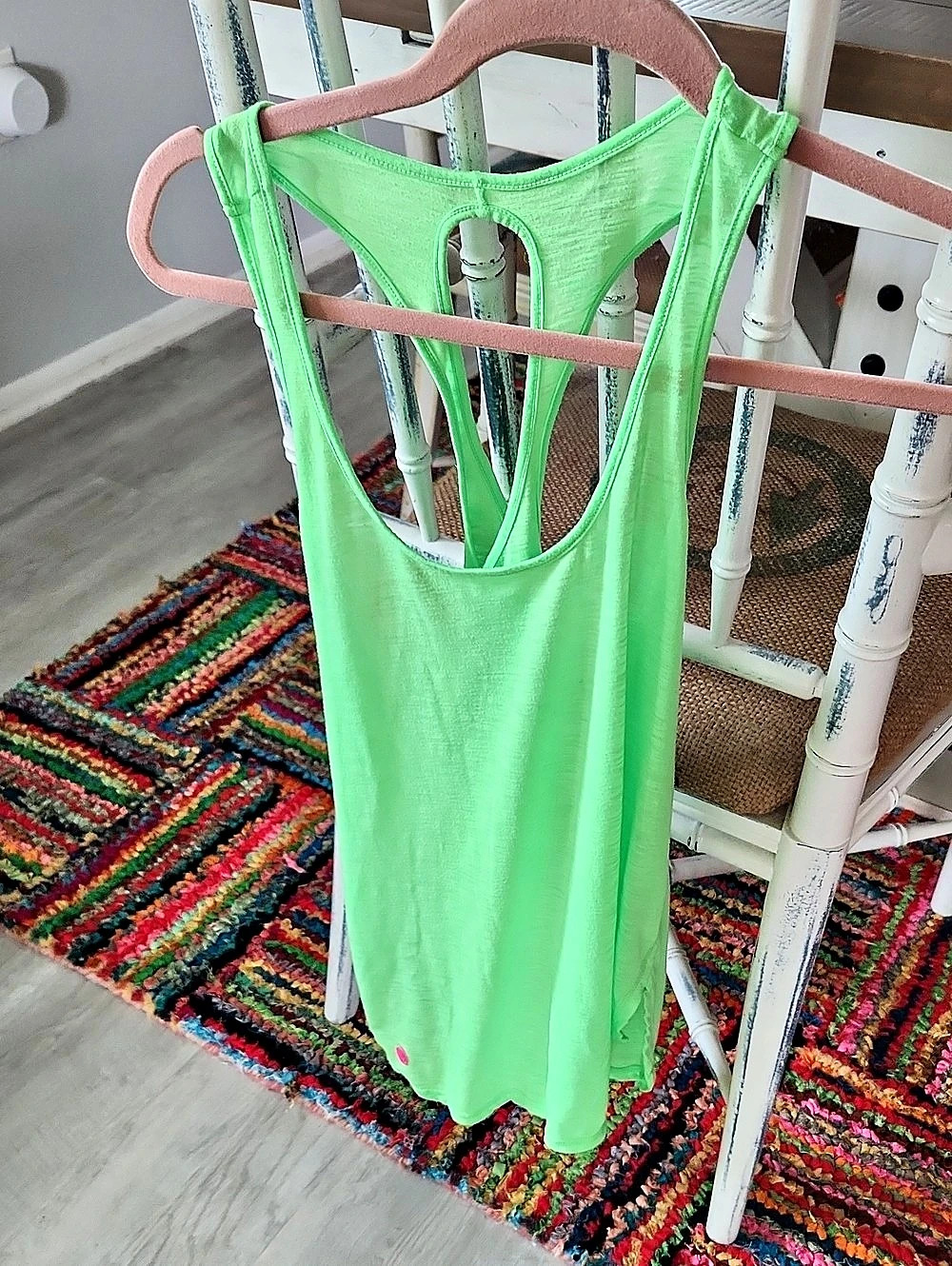 Lilly Pulitzer Luxletic Lime Green Racerback Tank Top S